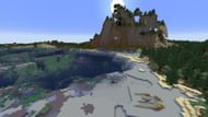 A shipwreck and small ocean ruin found near the seed's hills (Image via Mojang)